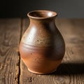 A rustic ceramic vase with a Royalty Free Stock Photo