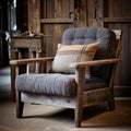 Rustic Chair In Layered Fabrications: Handcrafted Beauty For A Rustic Room