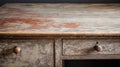 Rustic Charm: Antique Hemp Desk With Eroded Surfaces