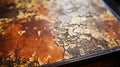 Rustic Charm: Close-up Of Cracked Synthetic Leather Coffee Table