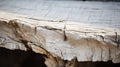 Rustic Charm: Close-up Of Whitewashed Cotton Bench With Natural Grain And Peeling Paint