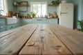 Rustic Charm Meets Pastel Dream: A Blurry Kitchen Close-Up. wide shot Royalty Free Stock Photo