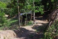 Chicken Coops of a Dirt Road in Costa Rica Royalty Free Stock Photo