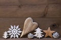 Rustic Christmas Decoration, Heart, Snowflake, Star, Tree