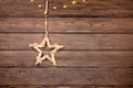 Rustic Christmas ornaments and lights