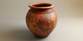 Rustic Clay Pot. Natural and Handmade Concept Royalty Free Stock Photo