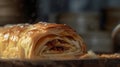 Rustic Close-Up of Apfelstrudel - A Delicious German Treat