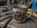 Steampunk Coffee Break Royalty Free Stock Photo