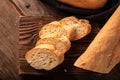 Rustic composition with a rough linen napkin.