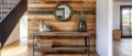 Rustic Console Table Staircase Modern Country Home Entryway Design