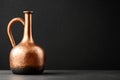 Rustic copper pot still on dark background for distillery and craft spirits design Royalty Free Stock Photo