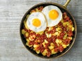 Rustic corned beef hash Royalty Free Stock Photo