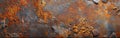 Rustic Corten Steel Stone Texture Banner - Grunge Orange Brown Metal Background Panorama Royalty Free Stock Photo