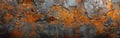 Rustic Corten Steel Stone Texture Banner - Grunge Orange Brown Metal Background Panorama Royalty Free Stock Photo