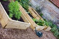 Rustic Country Vegetable & Flower Garden with Raised Beds