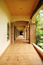 Rustic courtyard hallway Royalty Free Stock Photo