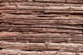 Rustic very old log wall background