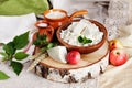 Rustic dairy products still life Royalty Free Stock Photo