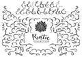 Rustic decorative curls, swirls and ampersands collection. Royalty Free Stock Photo
