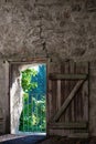 Rustic door in the wall