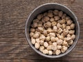 Rustic dried chickpea garbanzo bean