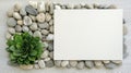 A rustic and earthy mood board mockup, highlighting natural elements including wood, plants, and stone, with an eco