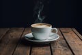 Rustic elegance empty coffee cup on wooden table