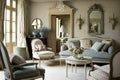 Rustic Elegance: French Country Living Room