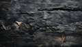 Rustic Elegance - Old Wood Texture Details with Burnt Touches on a Black Textured Background. Royalty Free Stock Photo