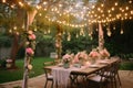 Rustic Elegance: Watercolor Garden Party in Full Bloom.