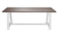Rustic, empty table isolated on white background with clipping path included. 3D render.