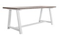 Rustic, empty table isolated on white background with clipping path included. 3D render.