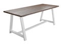 Rustic, empty table isolated on white background with clipping path included. 3D render.