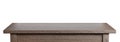 Rustic, empty table isolated on white. Clipping path included. Suitable for product display. 3D render image.