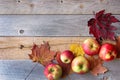 Rustic Fall Decor of Maple Leaves and Apples Frame A Weathered W