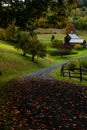 Rustic Farm & Barn with Long Driveway - Autumn - Woodstock, Vermont