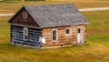 Rustic farm buildings. Bar U Ranch National Historic Site, Alberta, Canada