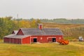 Rustic farm buildings and equipment. Bar U Ranch National Historic Site Alberta Canada