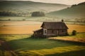 Rustic Farm: Focusing on a desolate rural landscape.