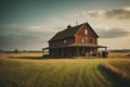 Rustic Farm: Focusing on a desolate rural landscape.