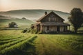 Rustic Farm: Focusing on a desolate rural landscape.