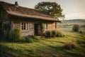 Rustic Farm: Focusing on a desolate rural landscape.