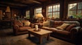 rustic farm living room