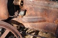 Rustic farm tractor details Royalty Free Stock Photo