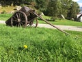 Rustic farmer& x27;s cart at Bakers& x27; Paradise near Stavanger, Norway