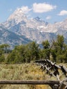 Teton Rustic Fence Royalty Free Stock Photo