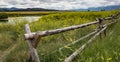 Rustic Fence in Wyoming Royalty Free Stock Photo