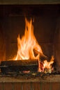 Rustic Fireplace Royalty Free Stock Photo