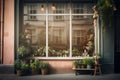 Rustic Flower Shop Windows Displaying Beautiful Blooms, Generative AI Royalty Free Stock Photo