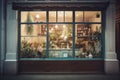 Rustic Flower Shop Windows Displaying Beautiful Blooms, Generative AI Royalty Free Stock Photo